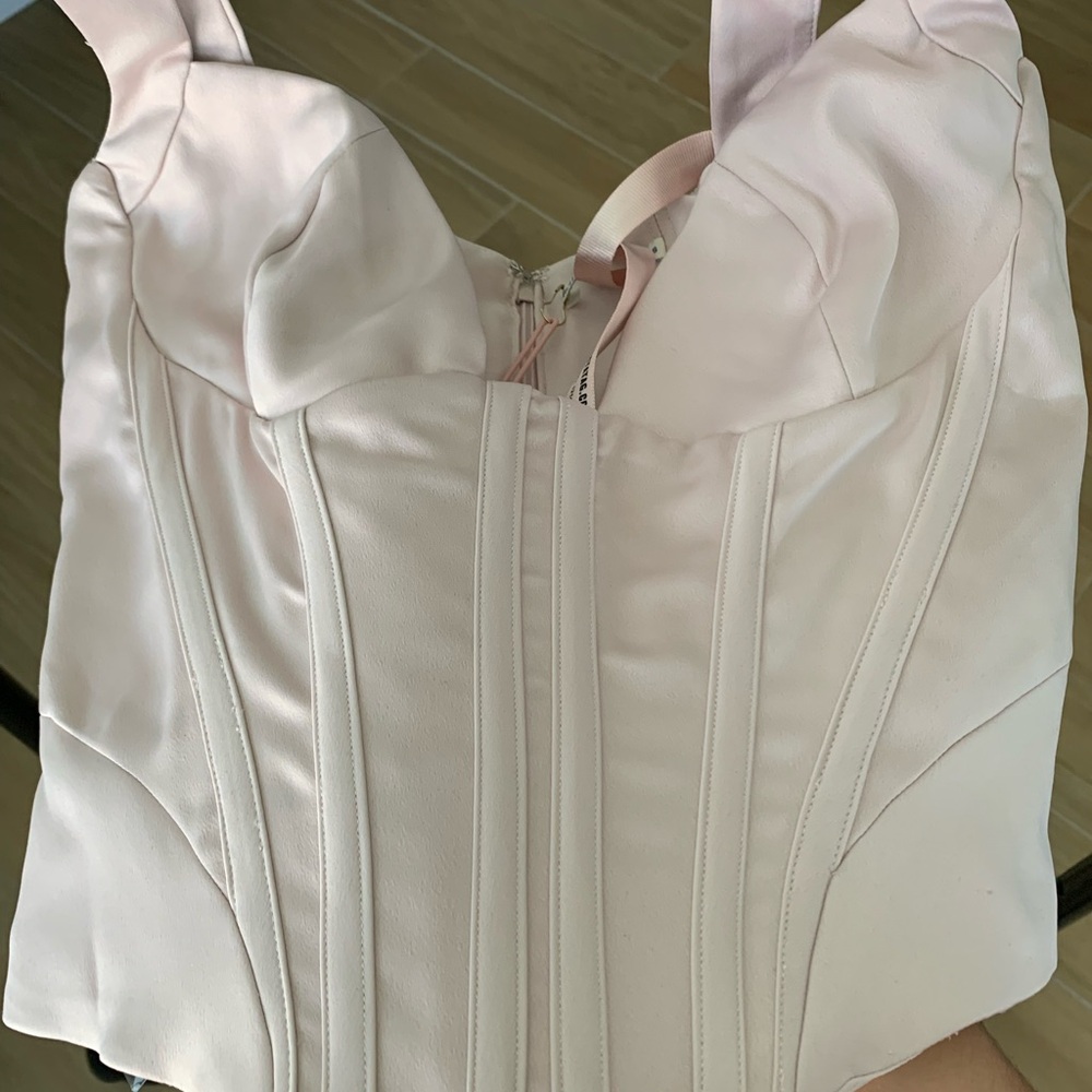Elegant Light Pink Corset Top